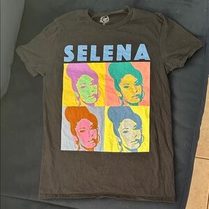 Black Graphic T-Shirt with Colorful Pop Art Design